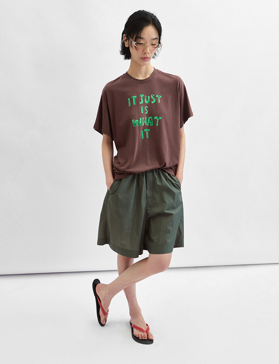 Olive Relaxed Drawstring Shorts-PREORDER