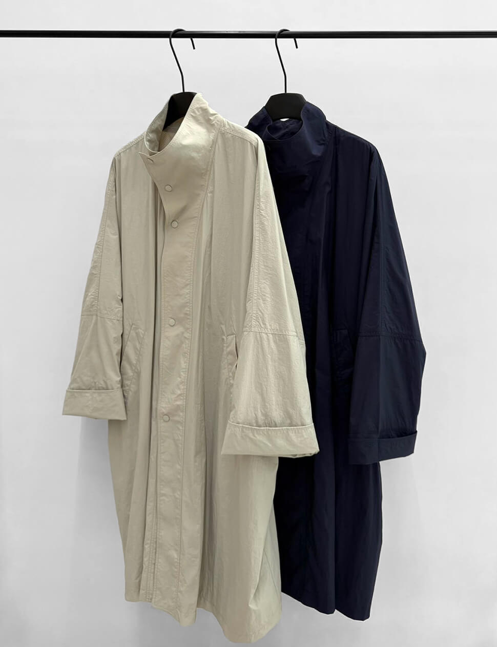 Navy Oversized Longline Shirt Coat-PREORDER