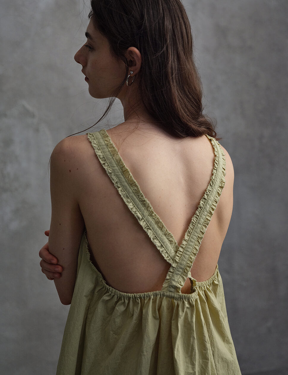 Gathered Cross-Back Top-PREORDER
