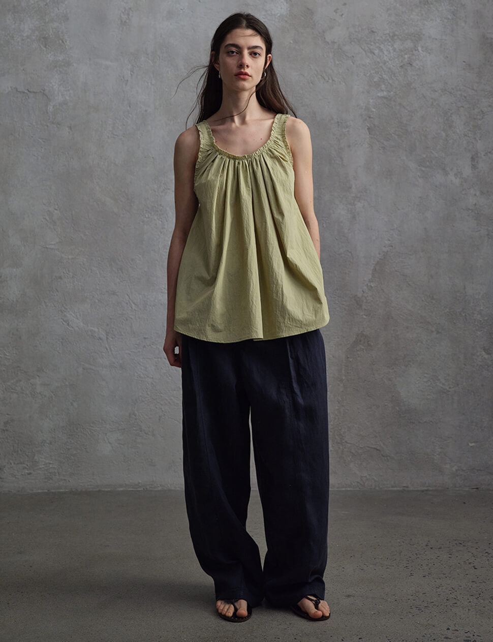 Gathered Cross-Back Top-PREORDER