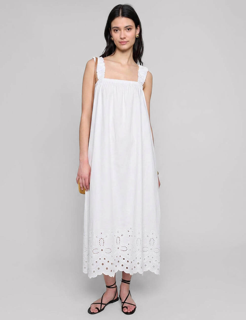 Cotton Eyelet Midi Dress