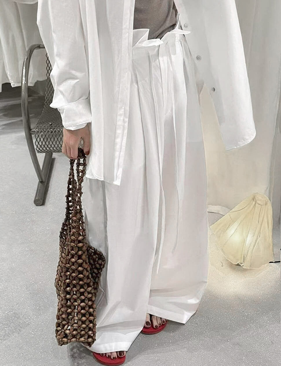 Paper Bag Waist Drawstring Pants-PREORDER