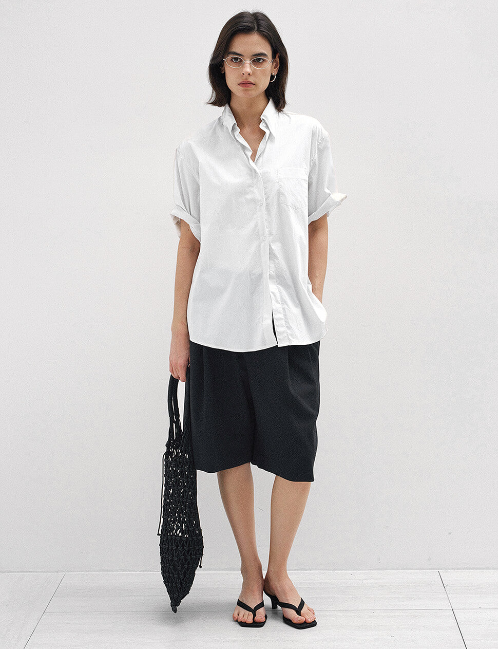 Short-Sleeve White Shirt-PREORDER