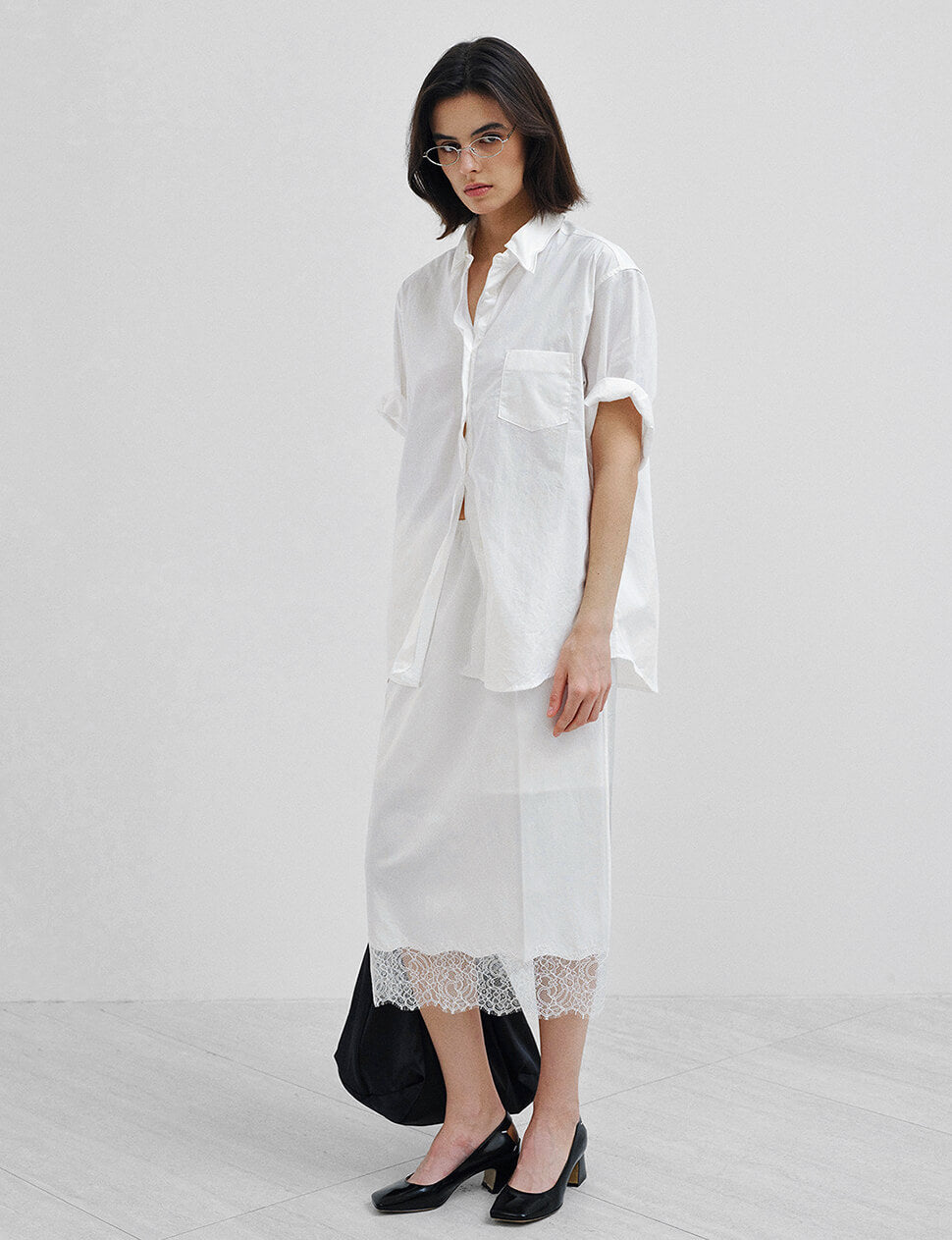 Short-Sleeve White Shirt-PREORDER