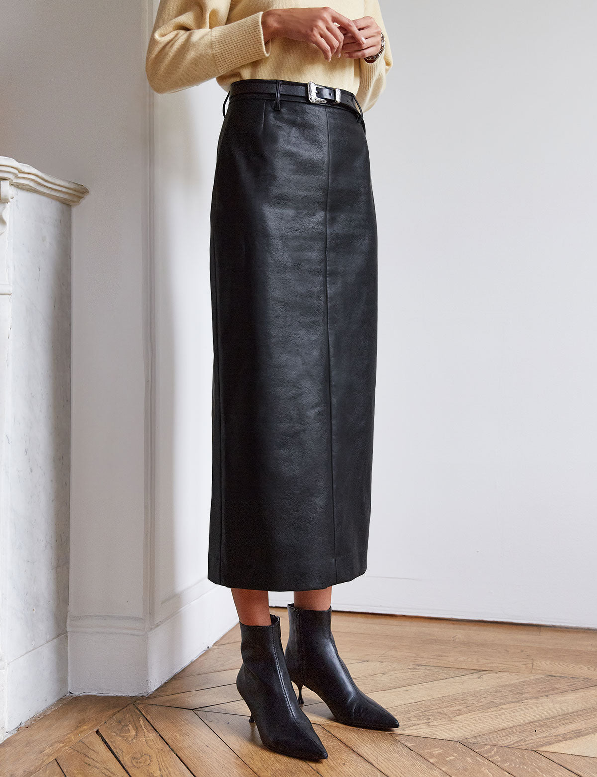Yve Maxi Leather Skirt-BESTSELLER
