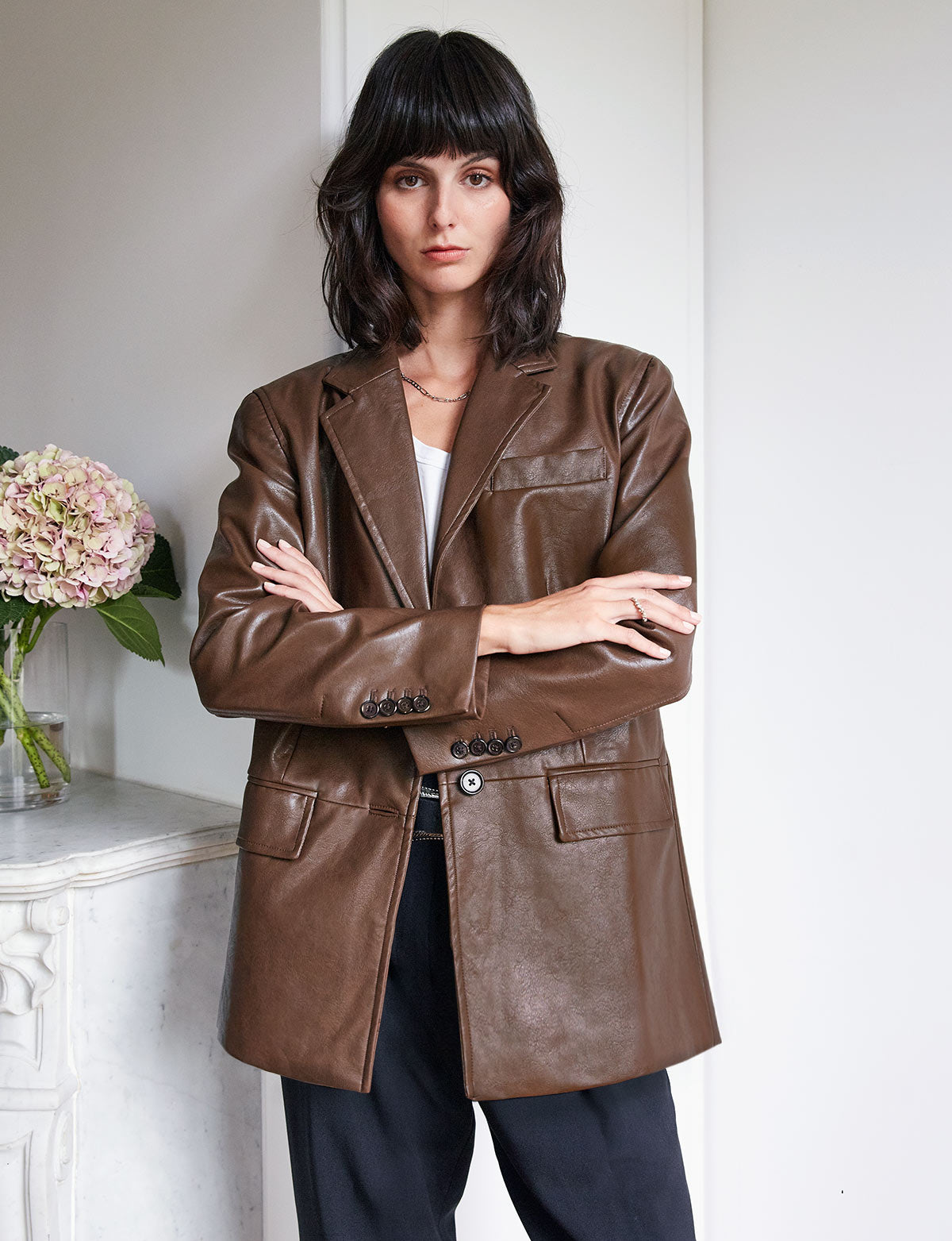 Reed Brown Leather Blazer