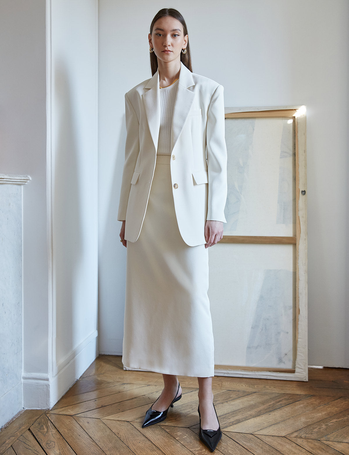 White jacket and maxi skirt Outlet