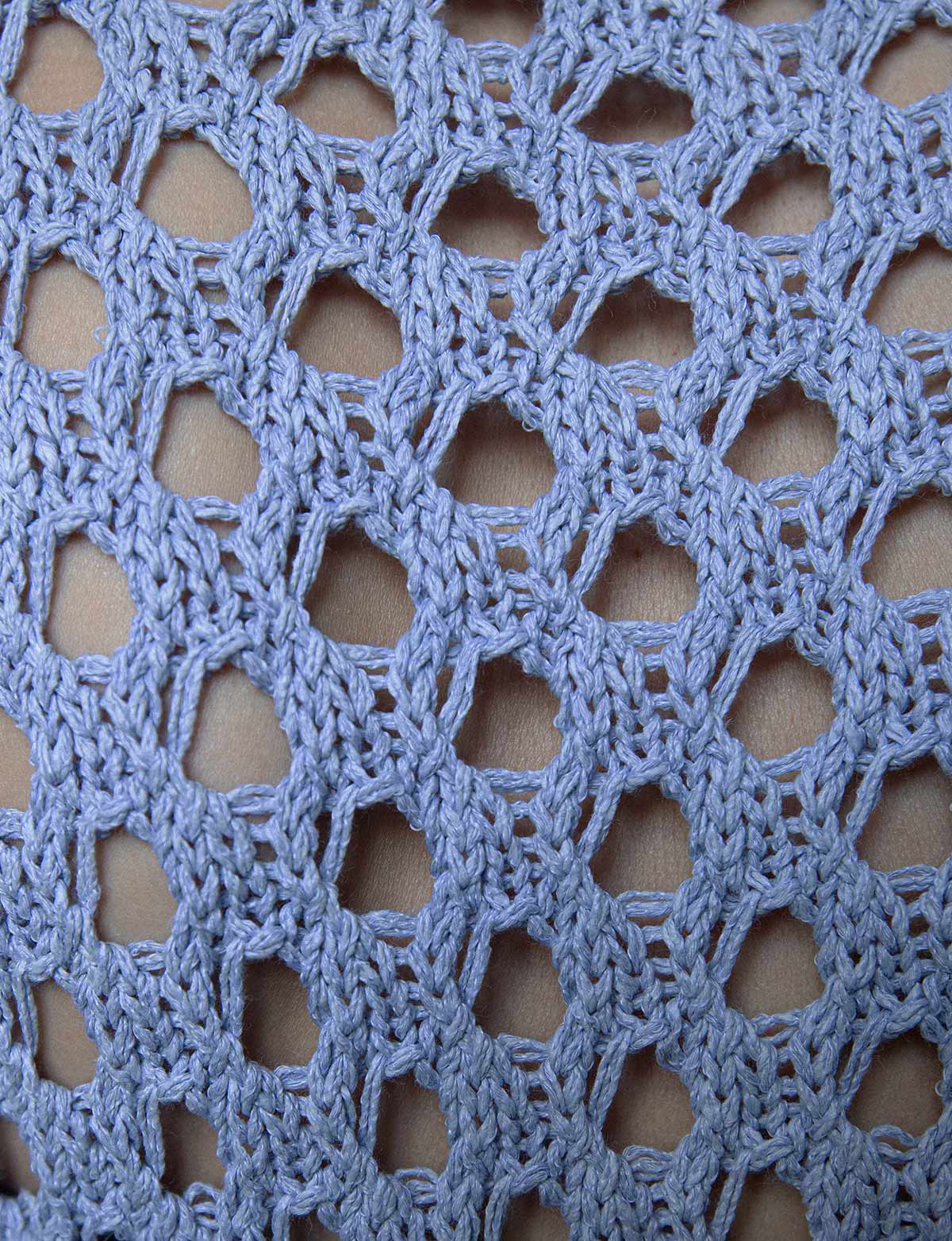 Lilac Net Crop Sweater