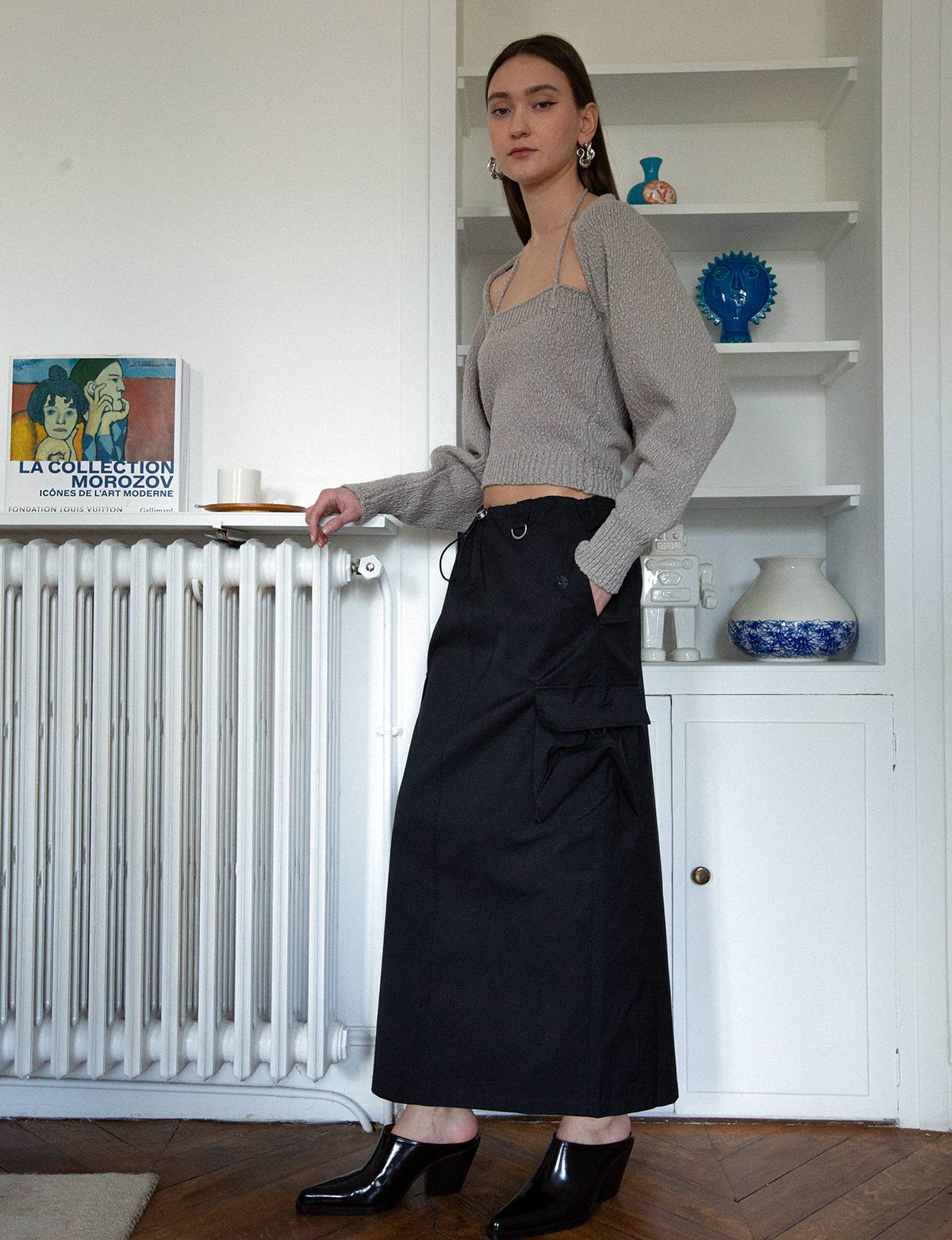 Parachute Pocket Maxi Skirt