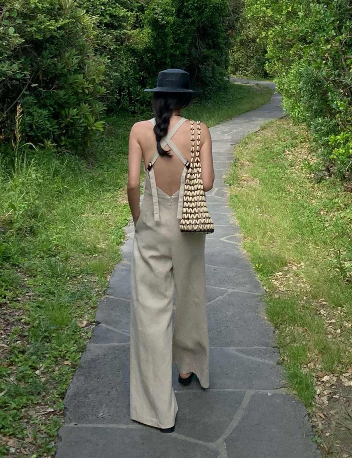 Pixie Market Linen Blend Wide Leg Jumpsuit BESTSELLER