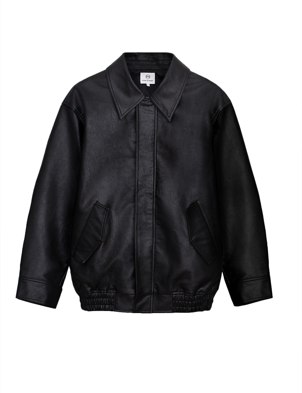 Nash Oversized Leather Bomber Jacket-BESTSELLER